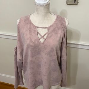 Caution in the Wind Cold Shoulder Sweatshirt